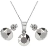 Diamond Sky Jewelry Sidabrinis papuošalų rinkinys moterims „Classic (Light Chrome)“ su Swarovski® kristalais