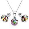Diamond Sky Jewelry Sidabrinis papuošalų rinkinys moterims „Classic (Vitrail Medium)“ su Swarovski® kristalais