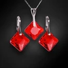 Diamond Sky Jewelry Sidabrinis papuošalų rinkinys moterims „Shimmer (Light Siam)“ su Swarovski® kristalais