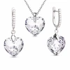 Diamond Sky Jewelry Sidabrinis papuošalų rinkinys moterims DiamondSky „Romantic Heart III R“ su Swarovski kristalais