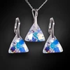 Diamond Sky Jewelry Sidabrinis papuošalų rinkinys moterims „Osiris (Aurora Borealis)“ su Swarovski® kristalais