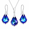 Diamond Sky Jewelry Sidabrinis papuošalų rinkinys moterims DiamondSky „Baroque IV (Heliotrope)“ su Swarovski kristalais