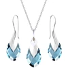 Diamond Sky Jewelry Sidabrinis papuošalų rinkinys moterims „Baroque II (Aquamarine Light Chrome)“ su Swarovski® kristalais
