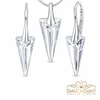 Diamond Sky Jewelry Sidabrinis papuošalų rinkinys moterims „Spike“ su Swarovski® kristalais