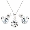 Diamond Sky Jewelry Sidabrinis papuošalų rinkinys moterims DiamondSky „Classic“ su Swarovski kristalais