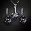 Diamond Sky Jewelry Sidabrinis papuošalų rinkinys moterims „Shimmer (Sidabrinis Night)“ su Swarovski® kristalais
