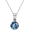 Diamond Sky Jewelry Sidabrinis papuošalų rinkinys moterims „Classic (Bermuda Mėlyna)“ su Swarovski® kristalais