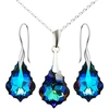 Diamond Sky Jewelry Sidabrinis papuošalų rinkinys moterims „Baroque IV (Meridian Mėlyna)“ su Swarovski® kristalais
