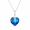 Diamond Sky Jewelry Sidabrinis papuošalų rinkinys „Romantic Heart II“ (Bermuda Mėlyna) iš 925 prabos sidabro su Swarovski kristalais