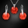 Diamond Sky Jewelry Sidabrinis papuošalų rinkinys moterims „Marianne (Light Siam)“ su Swarovski® kristalais
