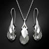 Diamond Sky Jewelry Sidabrinis papuošalų rinkinys moterims „Baroque II (Juodas Diamond Light Chrome)“ su Swarovski® kristalais