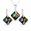 Diamond Sky Jewelry Sidabrinis papuošalų rinkinys moterims „Shimmer (Vitrail Medium)“ su Swarovski® kristalais