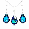 Diamond Sky Jewelry Sidabrinis papuošalų rinkinys moterims „Baroque IV (Meridian Mėlyna)“ su Swarovski® kristalais