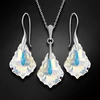 Diamond Sky Jewelry Sidabrinis papuošalų rinkinys moterims „Baroque IV (Aurora Borealis)“ su Swarovski® kristalais