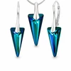 Diamond Sky Jewelry Sidabrinis papuošalų rinkinys moterims DiamondSky „Spike (Bermuda Mėlyna)“ su Swarovski kristalais