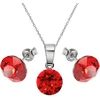 Diamond Sky Jewelry Sidabrinis papuošalų rinkinys moterims „Classic (Light Siam)“ su Swarovski® kristalais