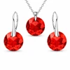 Diamond Sky Jewelry Sidabrinis papuošalų rinkinys moterims „Marianne (Light Siam)“ su Swarovski® kristalais
