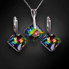 Diamond Sky Jewelry Sidabrinis papuošalų rinkinys moterims „Shimmer (Vitrail Medium)“ su Swarovski® kristalais