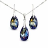 Diamond Sky Jewelry Sidabrinis papuošalų rinkinys moterims „Baroque (Tanzanite AB)“ su Swarovski® kristalais