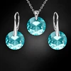 Diamond Sky Jewelry Sidabrinis papuošalų rinkinys moterims „Marianne (Aquamarine)“ su Swarovski® kristalais