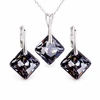 Diamond Sky Jewelry Sidabrinis papuošalų rinkinys moterims „Shimmer (Sidabrinis Night)“ su Swarovski® kristalais