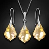 Diamond Sky Jewelry Sidabrinis papuošalų rinkinys moterims „Baroque IV (Golden Shadow)“ su Swarovski® kristalais