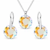 Diamond Sky Jewelry Sidabrinis papuošalų rinkinys moterims „Marianne (Shimmer)“ su Swarovski® kristalais