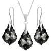 Diamond Sky Jewelry Sidabrinis papuošalų rinkinys moterims „Baroque IV (Sidabrinis Night)“ su Swarovski® kristalais