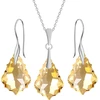 Diamond Sky Jewelry Sidabrinis papuošalų rinkinys moterims „Baroque IV (Golden Shadow)“ su Swarovski® kristalais
