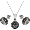 Diamond Sky Jewelry Sidabrinis papuošalų rinkinys moterims „Classic (Sidabrinis Night)“ su Swarovski® kristalais