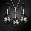 Diamond Sky Jewelry Sidabrinis papuošalų rinkinys moterims „Baroque IV (Sidabrinis Night)“ su Swarovski® kristalais