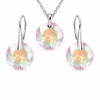 Diamond Sky Jewelry Sidabrinis papuošalų rinkinys moterims „Marianne (Aurora Borealis)“ su Swarovski® kristalais