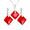 Diamond Sky Jewelry Sidabrinis papuošalų rinkinys moterims „Shimmer (Light Siam)“ su Swarovski® kristalais