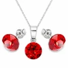 Diamond Sky Jewelry Sidabrinis papuošalų rinkinys moterims „Classic (Light Siam)“ su Swarovski® kristalais