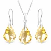 Diamond Sky Jewelry Sidabrinis papuošalų rinkinys moterims „Baroque IV (Golden Shadow)“ su Swarovski® kristalais