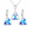 Diamond Sky Jewelry Sidabrinis papuošalų rinkinys moterims „Osiris (Aurora Borealis)“ su Swarovski® kristalais