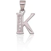 Diamond Sky Jewelry Sidabrinis raidės pakabukas su cirkoniais „K“