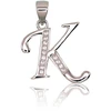 Diamond Sky Jewelry Sidabrinis raidės pakabukas su cirkoniais „K II“