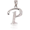 Diamond Sky Jewelry Sidabrinis raidės pakabukas su cirkoniais „P II“