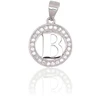 Diamond Sky Jewelry Sidabrinis raidės pakabukas su cirkoniais „B III“
