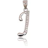 Diamond Sky Jewelry Sidabrinis raidės pakabukas su cirkoniais „J II“