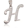 Diamond Sky Jewelry Sidabrinis raidės pakabukas su cirkoniais „H II“