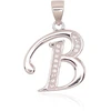 Diamond Sky Jewelry Sidabrinis raidės pakabukas su cirkoniais „B“
