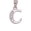 Diamond Sky Jewelry Sidabrinis raidės pakabukas su cirkoniais „C“