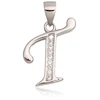 Diamond Sky Jewelry Sidabrinis raidės pakabukas su cirkoniais „T II“