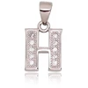 Diamond Sky Jewelry Sidabrinis raidės pakabukas su cirkoniais „H“