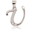 Diamond Sky Jewelry Sidabrinis raidės pakabukas su cirkoniais „U II“