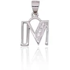 Diamond Sky Jewelry Sidabrinis raidės pakabukas su cirkoniais „M“