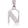 Diamond Sky Jewelry Sidabrinis raidės pakabukas su cirkoniais „N“