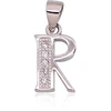 Diamond Sky Jewelry Sidabrinis raidės pakabukas su cirkoniais „R“